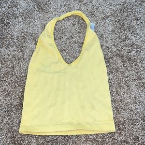 yellow urban outfitters halter top